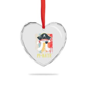 Funny Pi-rate Heart Crystal Glass Ornament Pi Day Math Geek Pirate Lover TS02 Print Your Wear