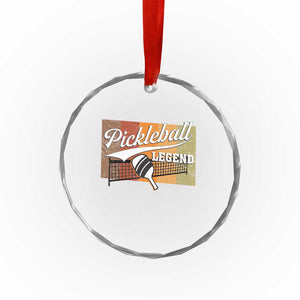 Funny Pickleball Legend Crystal Glass Ornament Pickleball Player Retro Sport Lover TS11 Print Your Wear