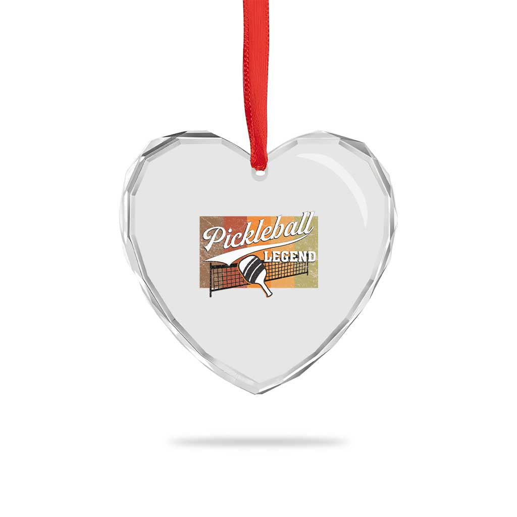 Funny Pickleball Legend Heart Crystal Glass Ornament Pickleball Player Retro Sport Lover TS11 Print Your Wear