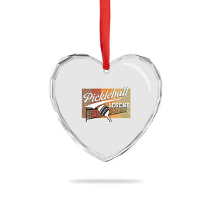 Funny Pickleball Legend Heart Crystal Glass Ornament Pickleball Player Retro Sport Lover TS11 Print Your Wear