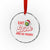Funny Pickleball Xmas Crystal Glass Ornament Eat Dink And Be Merry TS12 Transparent Glass 3'' Circle Print Your Wear