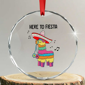 Funny Pinata Mexican Crystal Glass Ornament Here To Fiesta TS14 Transparent Glass 3'' Circle Print Your Wear