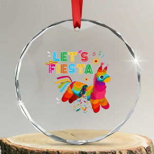 Funny Pinata Mexican Crystal Glass Ornament Let Us Fiesta TS14 Transparent Glass 3'' Circle Print Your Wear
