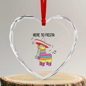 Funny Pinata Mexican Heart Crystal Glass Ornament Here To Fiesta TS14 Transparent Glass 3'' Heart Print Your Wear