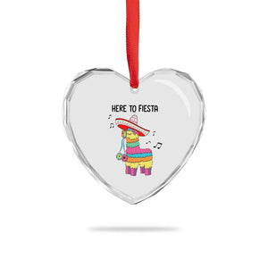Funny Pinata Mexican Heart Crystal Glass Ornament Here To Fiesta TS14 Print Your Wear