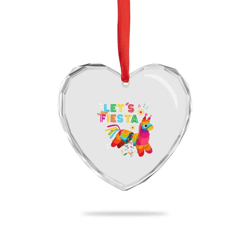 Funny Pinata Mexican Heart Crystal Glass Ornament Let Us Fiesta TS14 Print Your Wear