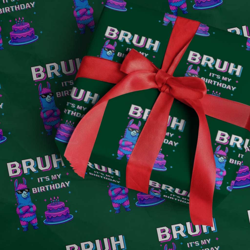 Funny Pinata Mexican Wrapping Paper Roll Bruh It Is My Birthday TS14 Green Print Your Wear