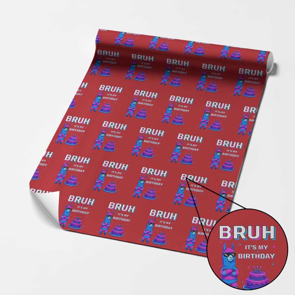 Funny Pinata Mexican Wrapping Paper Roll Bruh It Is My Birthday TS14 Red Print Your Wear