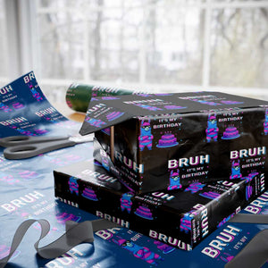 Funny Pinata Mexican Wrapping Paper Roll Bruh It Is My Birthday TS14 Black Print Your Wear