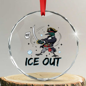 Funny Pirate Common Loon Minnesota Defends Abolish Ice Crystal Glass Ornament TS12 Transparent Glass 3'' Circle Print Your Wear