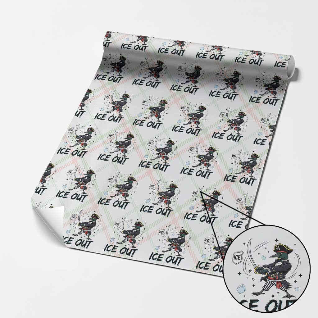 Funny Pirate Common Loon Minnesota Defends Abolish Ice Wrapping Paper Roll TS12 Christmas Plaid Print Your Wear