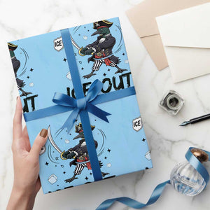 Funny Pirate Common Loon Minnesota Defends Abolish Ice Wrapping Paper Roll TS12 Light Blue Print Your Wear