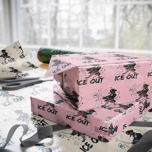 Funny Pirate Common Loon Minnesota Defends Abolish Ice Wrapping Paper Roll TS12 Light Pink Print Your Wear