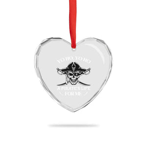 Funny Pirate Heart Crystal Glass Ornament Pirate Life For Me Pirate Skull Buccaneer Freebooter TS02 Print Your Wear
