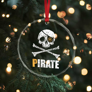 Funny Pirate Pi Cryptocurrency Crystal Glass Ornament Crypto Coins Blockchain Mining TS02 Print Your Wear