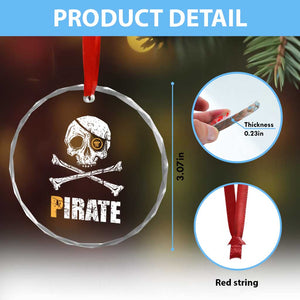 Funny Pirate Pi Cryptocurrency Crystal Glass Ornament Crypto Coins Blockchain Mining TS02 Print Your Wear