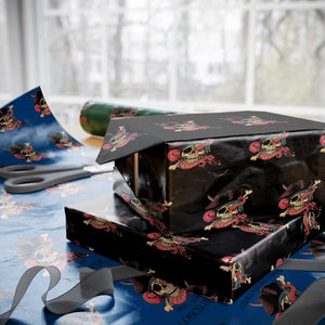 Funny Pirate Wrapping Paper Roll All Fun And Games Until Someone Loses an Eye TS02 Black Print Your Wear