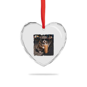 Funny Pitbull Drinking Coffee Heart Crystal Glass Ornament Dog Meme Caffeine Graphic TS12 Print Your Wear