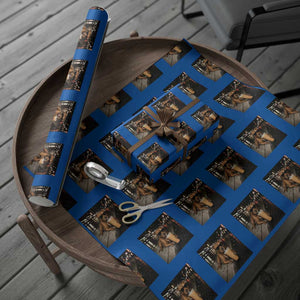 Funny Pitbull Drinking Iced Coffee Wrapping Paper Roll Vintage Pittie Dog Lovers Meme