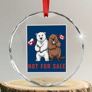 Funny Polar Bear And Beaver Political Protest Crystal Glass Ornament Not For Sale TS12 Transparent Glass 3'' Circle Print Your Wear