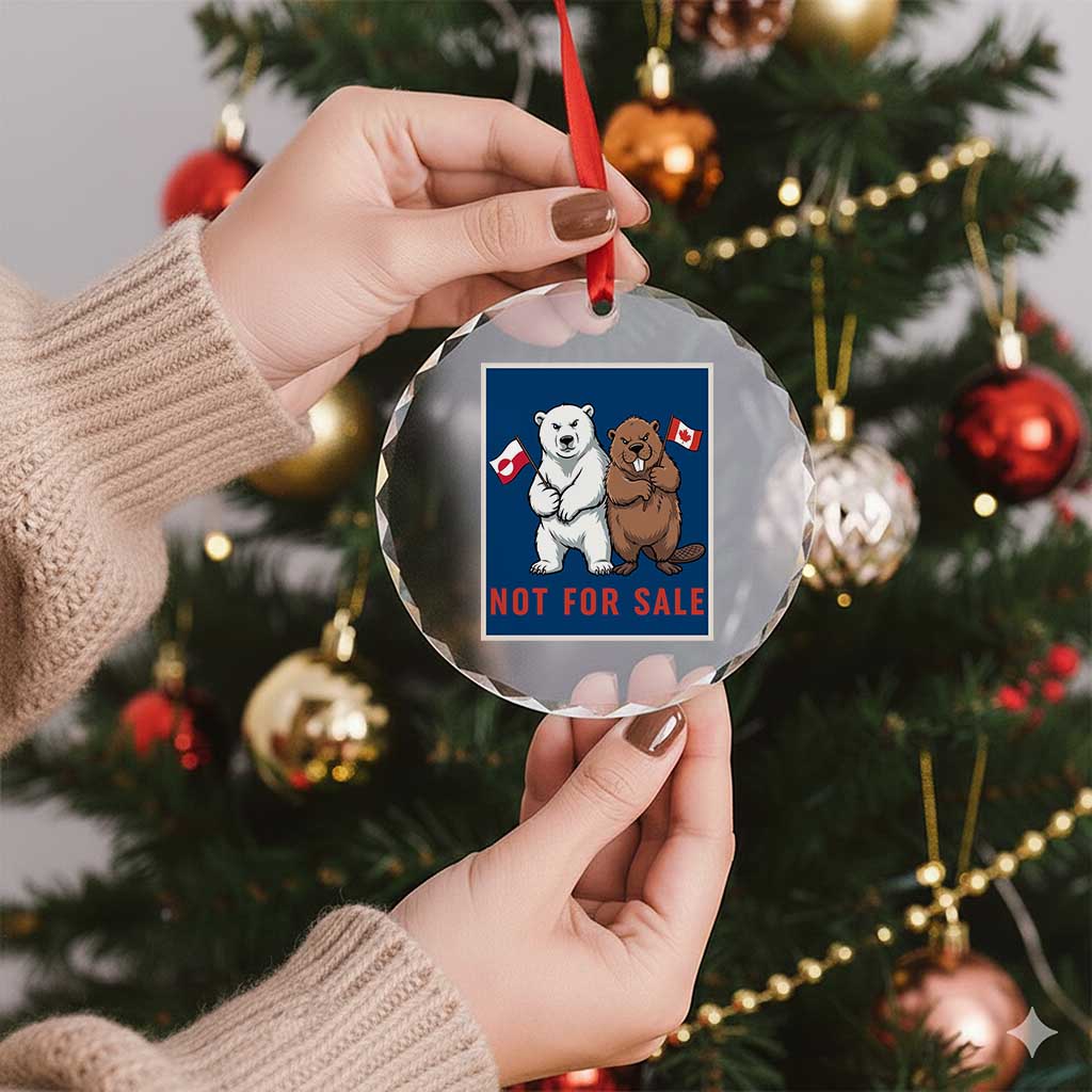 Funny Polar Bear And Beaver Political Protest Crystal Glass Ornament Not For Sale TS12 Print Your Wear