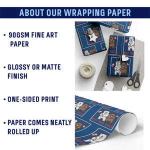 Funny Polar Bear And Beaver Political Protest Wrapping Paper Roll Not For Sale TS12 Print Your Wear
