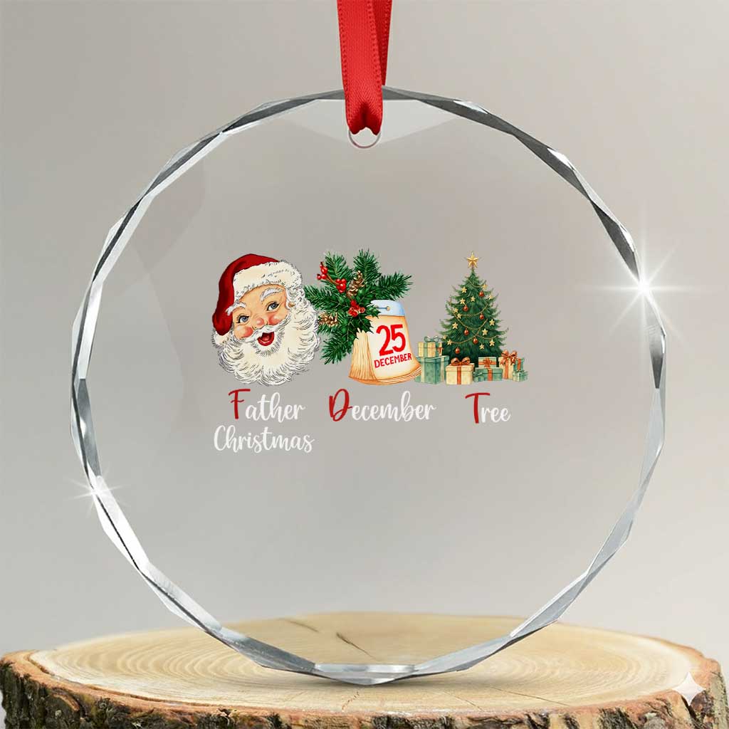 Funny Political Christmas Crystal Glass Ornament Father Christmas December Tree TS11 Transparent Glass 3'' Circle Print Your Wear