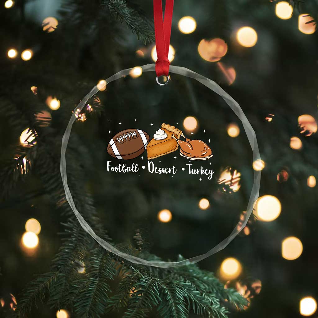 Funny Political Fall Season Crystal Glass Ornament Football Dessert Turkey Thanksgiving TS11 Print Your Wear