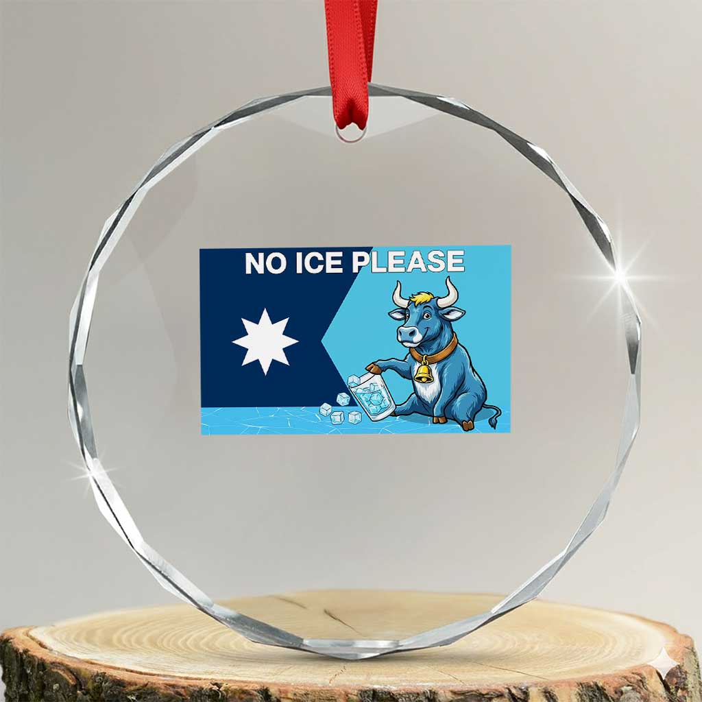 Funny Political Folklore Babe The Blue Ox Crystal Glass Ornament No Ice Please TS12 Transparent Glass 3'' Circle Print Your Wear