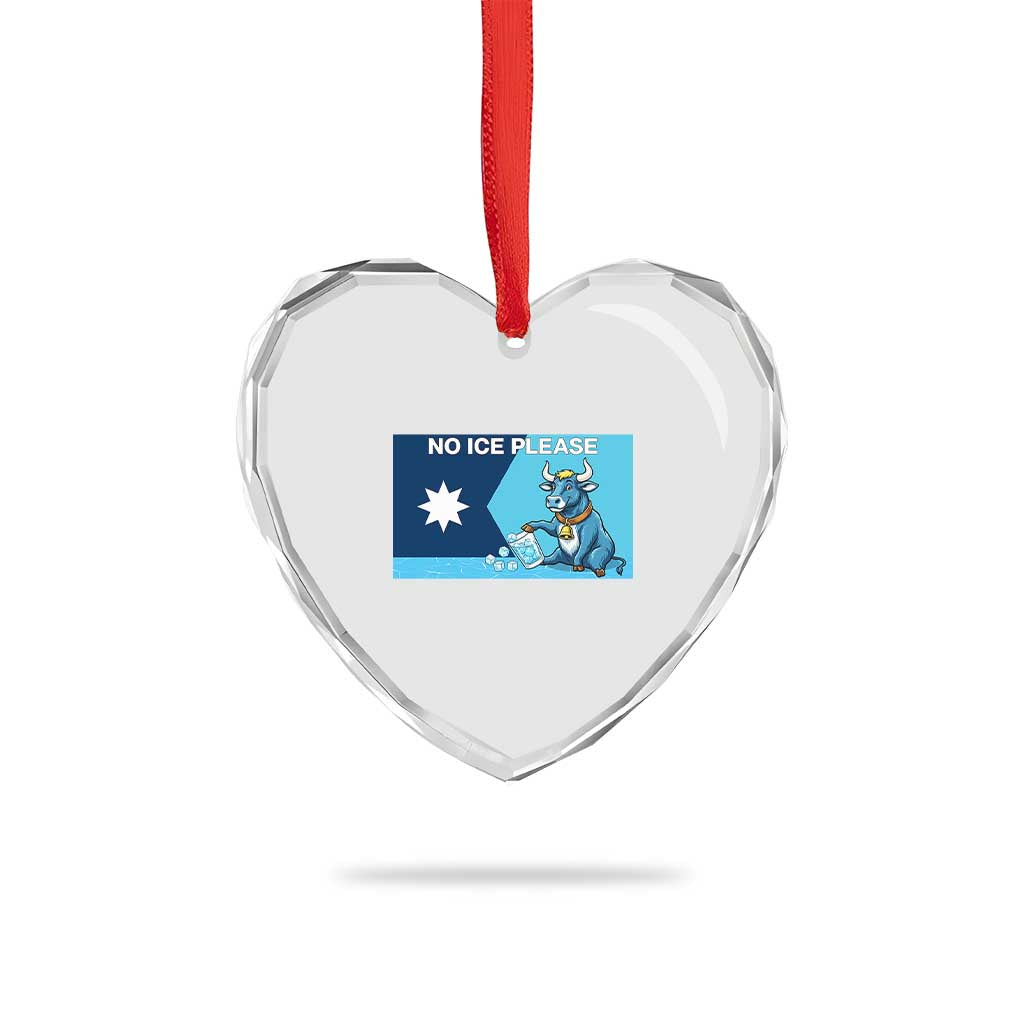 Funny Political Folklore Babe The Blue Ox Heart Crystal Glass Ornament No Ice Please TS12 Print Your Wear