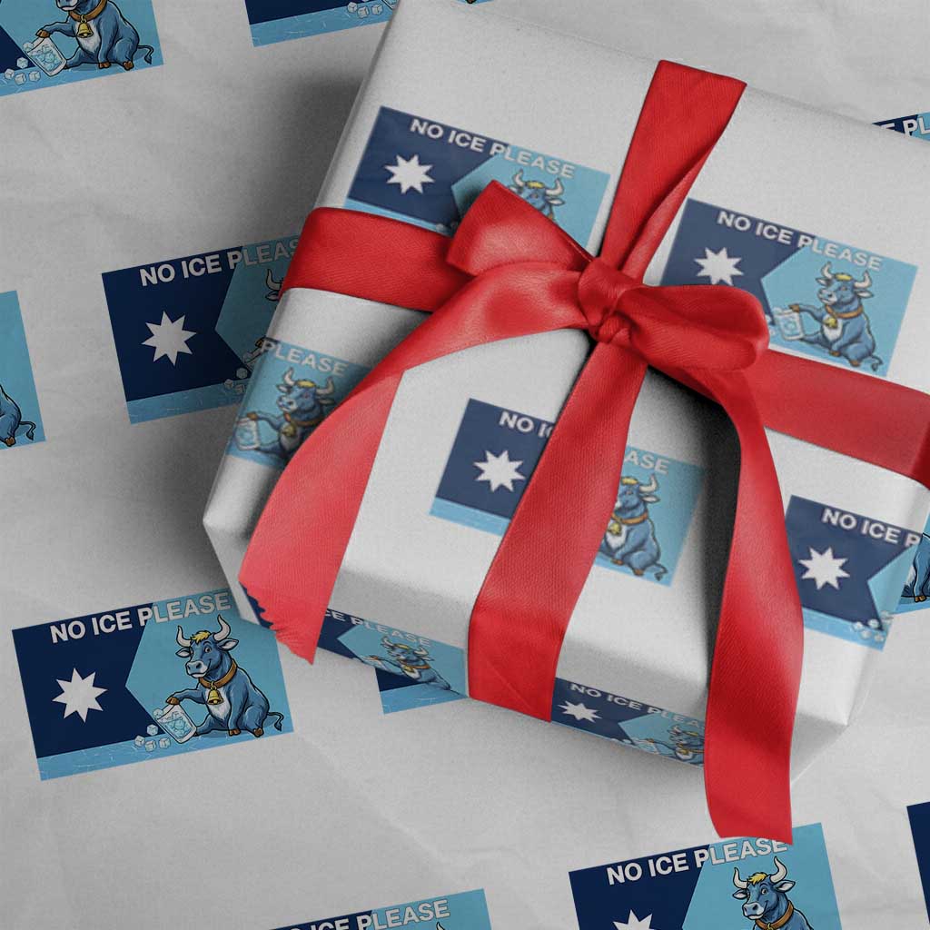 Funny Political Folklore Babe The Blue Ox Wrapping Paper Roll No Ice Please TS12 White Print Your Wear