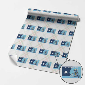 Funny Political Folklore Babe The Blue Ox Wrapping Paper Roll No Ice Please TS12 Christmas Plaid Print Your Wear