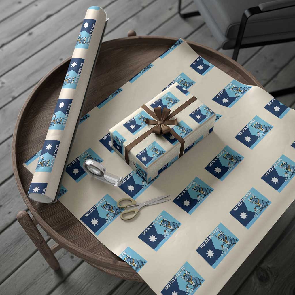 Funny Political Folklore Babe The Blue Ox Wrapping Paper Roll No Ice Please TS12 Beige Print Your Wear