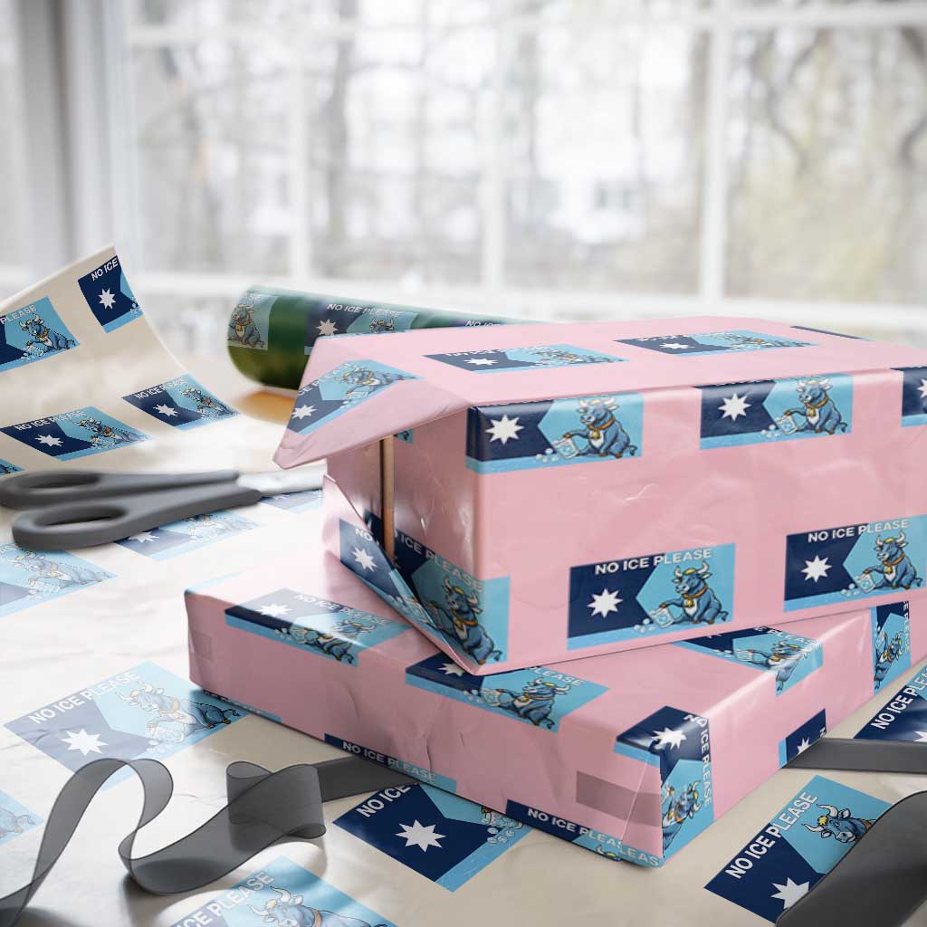 Funny Political Folklore Babe The Blue Ox Wrapping Paper Roll No Ice Please TS12 Light Pink Print Your Wear