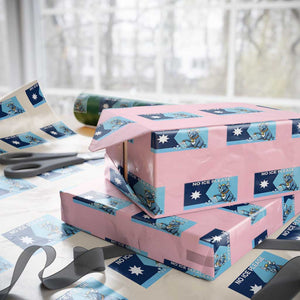 Funny Political Folklore Babe The Blue Ox Wrapping Paper Roll No Ice Please TS12 Light Pink Print Your Wear