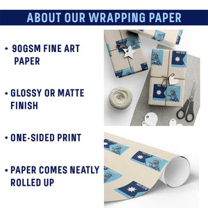 Funny Political Folklore Babe The Blue Ox Wrapping Paper Roll No Ice Please TS12 Print Your Wear