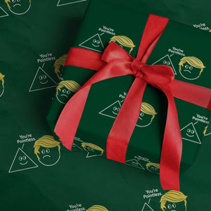 Funny Political Geometry Joke Wrapping Paper Roll Youre Pointless Graphic