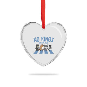 Funny Political No Kings In America Heart Crystal Glass Ornament Gift For Animal Lovers TS12 Print Your Wear