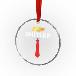 Funny Political Satire Crystal Glass Ornament Sarcastic Political Parody TS02 Transparent Glass 3'' Circle Print Your Wear