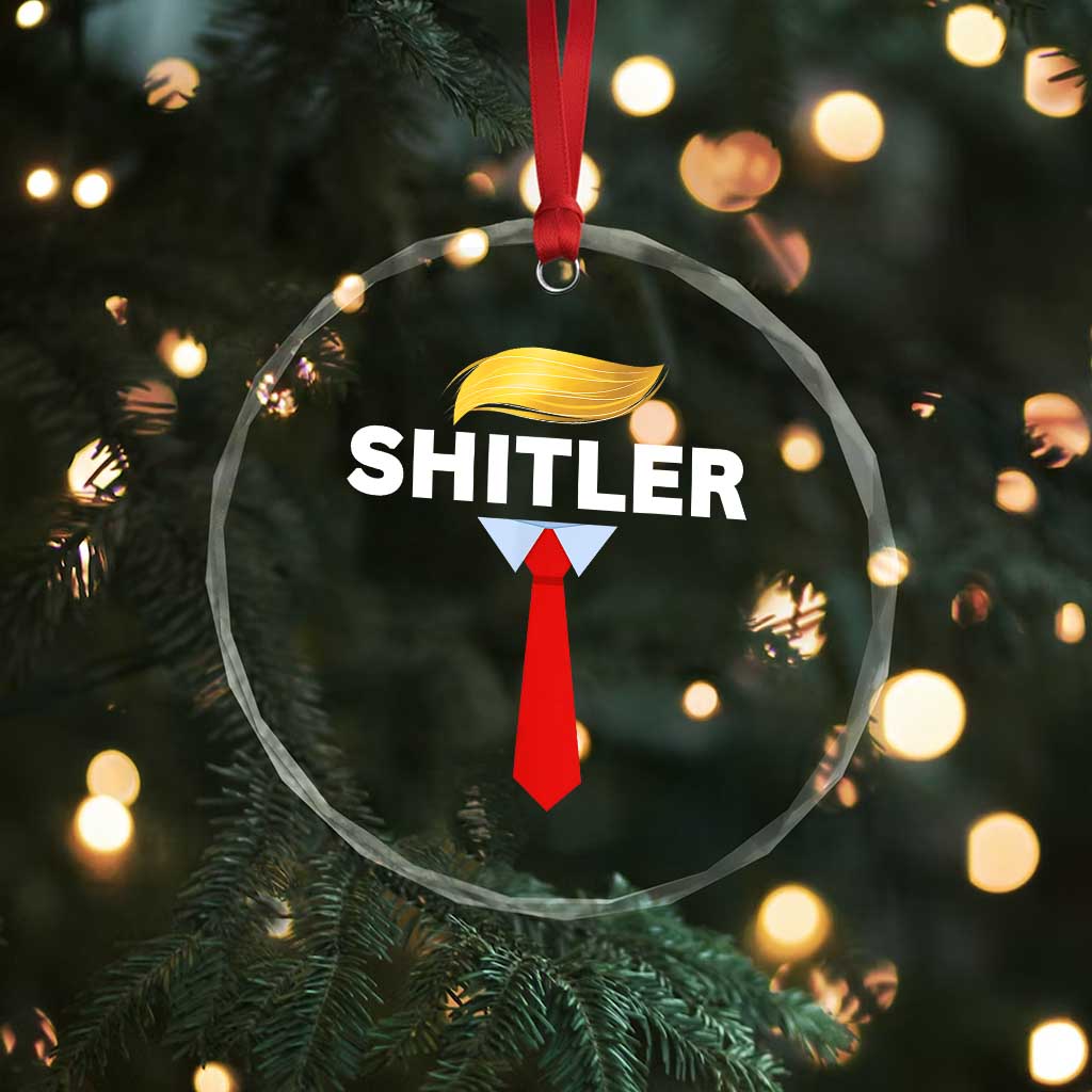 Funny Political Satire Crystal Glass Ornament Sarcastic Political Parody TS02 Print Your Wear