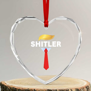Funny Political Satire Heart Crystal Glass Ornament Sarcastic Political Parody TS02 Transparent Glass 3'' Heart Print Your Wear