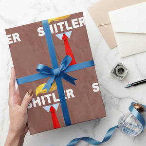 Funny Political Satire Wrapping Paper Roll Sarcastic Political Parody TS02 Mocha Print Your Wear