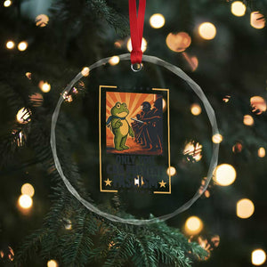 Funny Portland Frog Protest Crystal Glass Ornament Only You Can Prevent Fascism Gift TS12 Print Your Wear