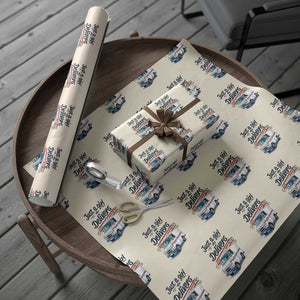 Funny Postal Worker Wrapping Paper Roll Just A Girl Who Delivers TS14 Beige Print Your Wear