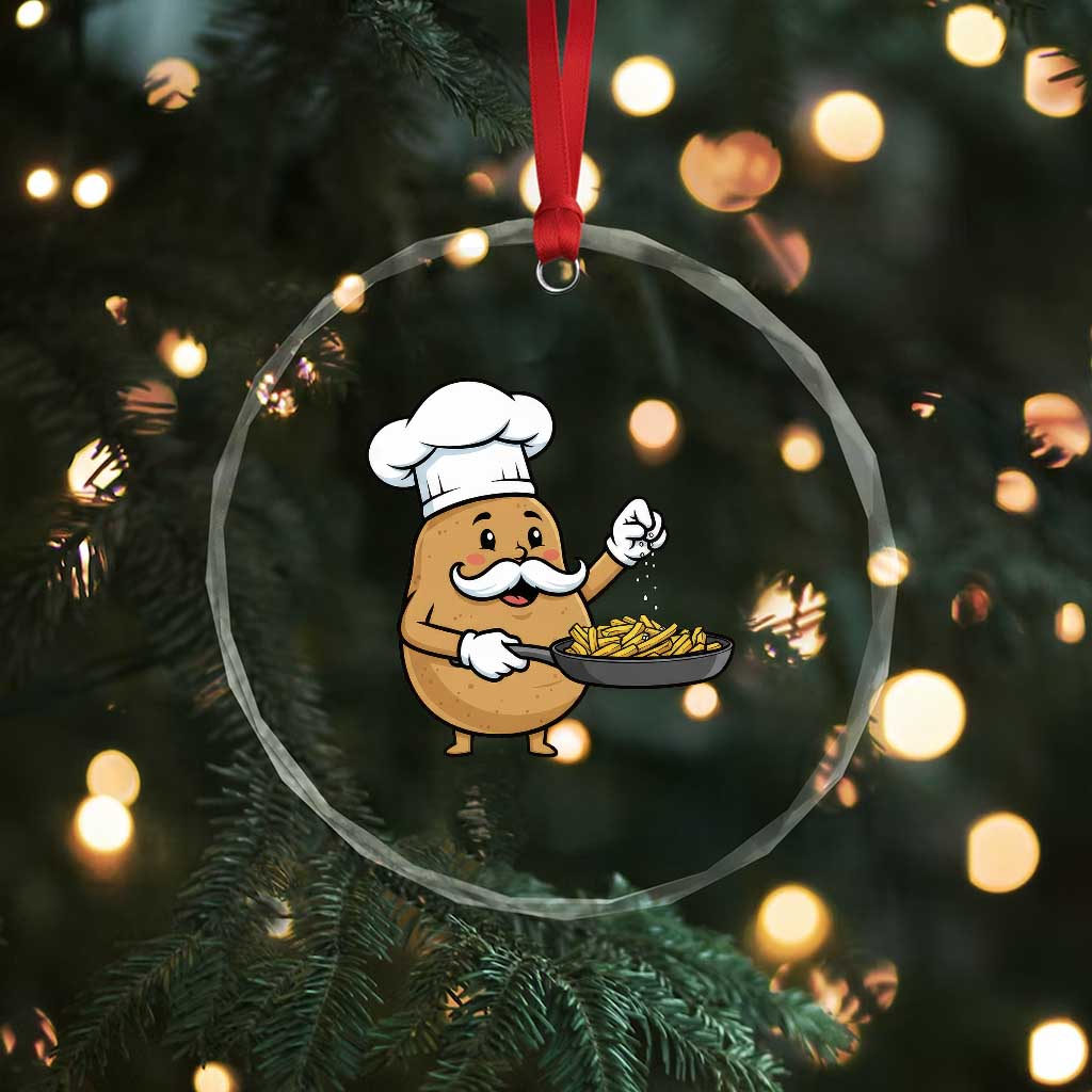 Funny Potato Cooking French Fries Crystal Glass Ornament Food Lover Gift TS12 Print Your Wear
