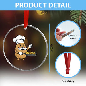 Funny Potato Cooking French Fries Crystal Glass Ornament Food Lover Gift TS12 Print Your Wear
