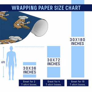 Funny Potato Cooking French Fries Wrapping Paper Roll Food Lover Gift TS12 Print Your Wear