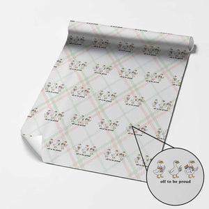Funny Pride Goose Off To Be Proud Wrapping Paper Roll LGBTQ Advocate Gift TS12 Christmas Plaid Print Your Wear
