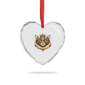 Funny Princess Cat Heart Crystal Glass Ornament This Is An Outrage Donut Gold Cat Lover Gifts TS10 Print Your Wear