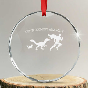 Funny Princess Cat Sci Fi Gift Crystal Glass Ornament Off To Commit Anarchy